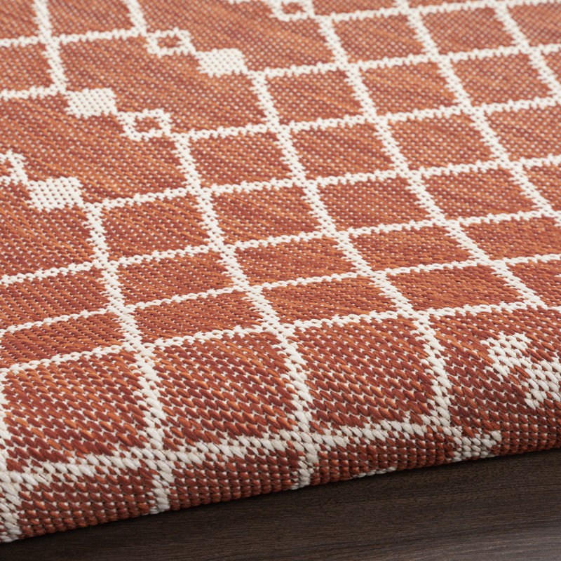 Tapis intérieur / extérieur Robbs, Terre cuite / Orange, Rectangulaire 4 pi x 6 pi
