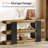 63-Inch Console Table, Farmhouse 3-Tier Entryway Table