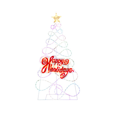5.6 Ft. Christmas Tree With Colorful Light Top Star