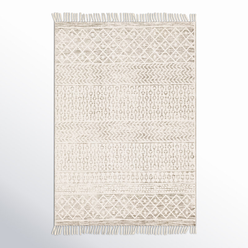 Emmalyn Cotton Southwestern Indoor Rug, Rectangle 5' x 7'6"