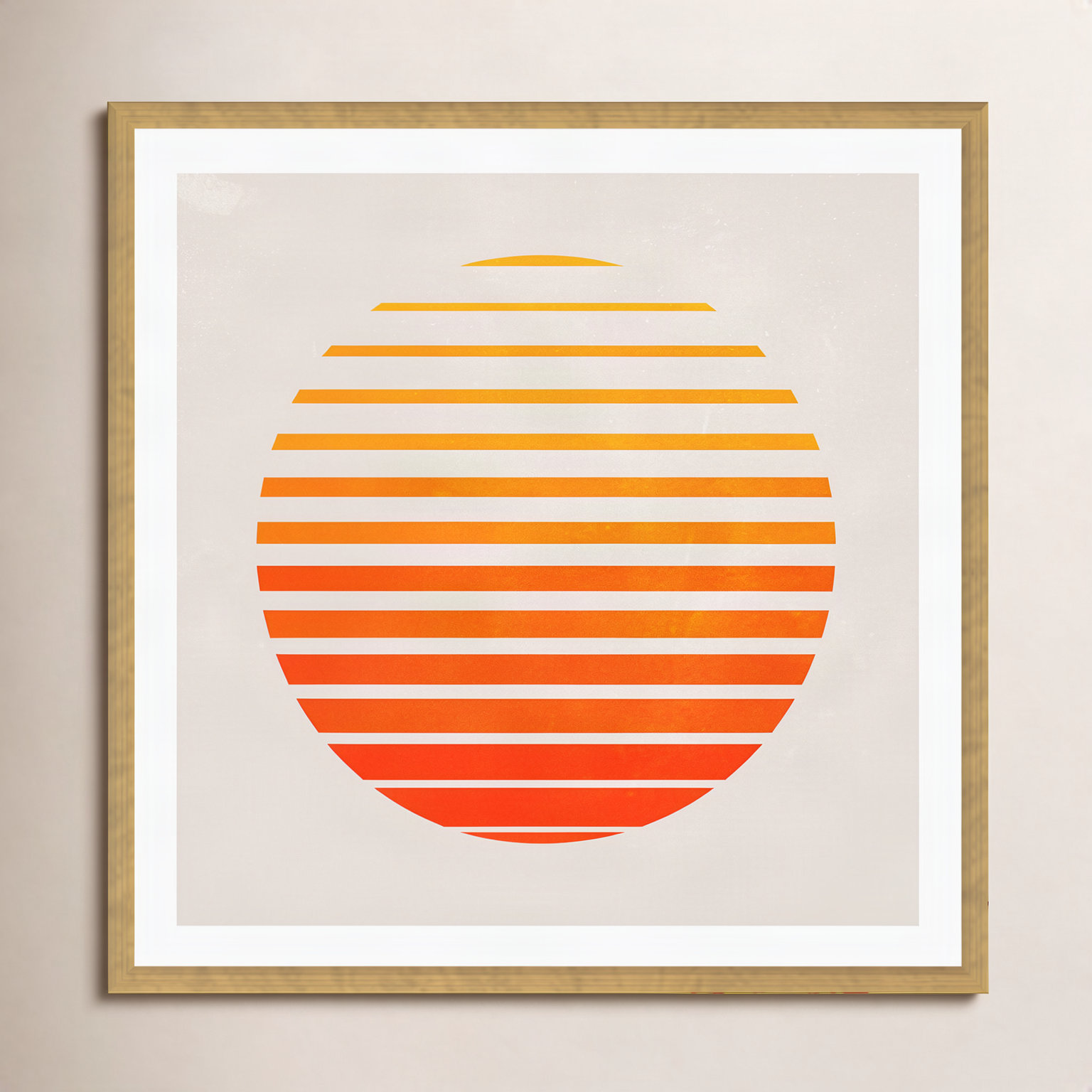 Twilly "Springs 3 Rising Sun Edit" Print, 12" H x 12" W x 0.75" D, Gold Single Picture Framed, Yes