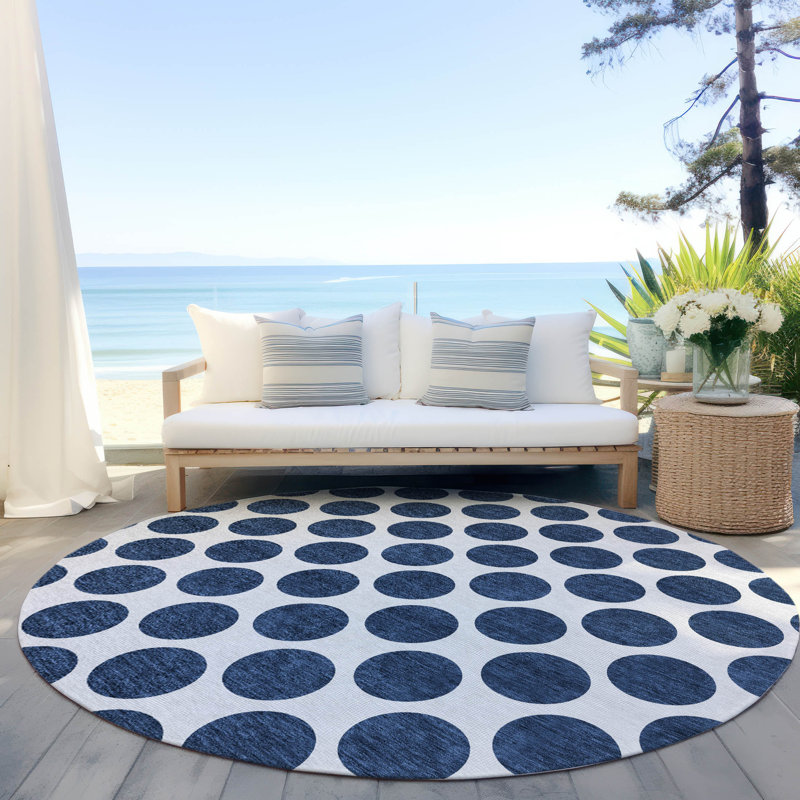 Tapis Chayden avec envers antidérapant, Rond 8 pi