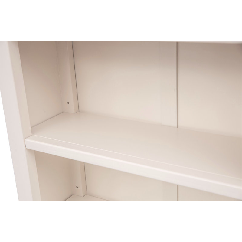 Ireland 90cm H x 70cm W Standard Bookcase, Light Grey, 120cm H x 89cm W x 25cm D