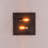 2 - Light Open Cage Square Wood Grain Flush Mount