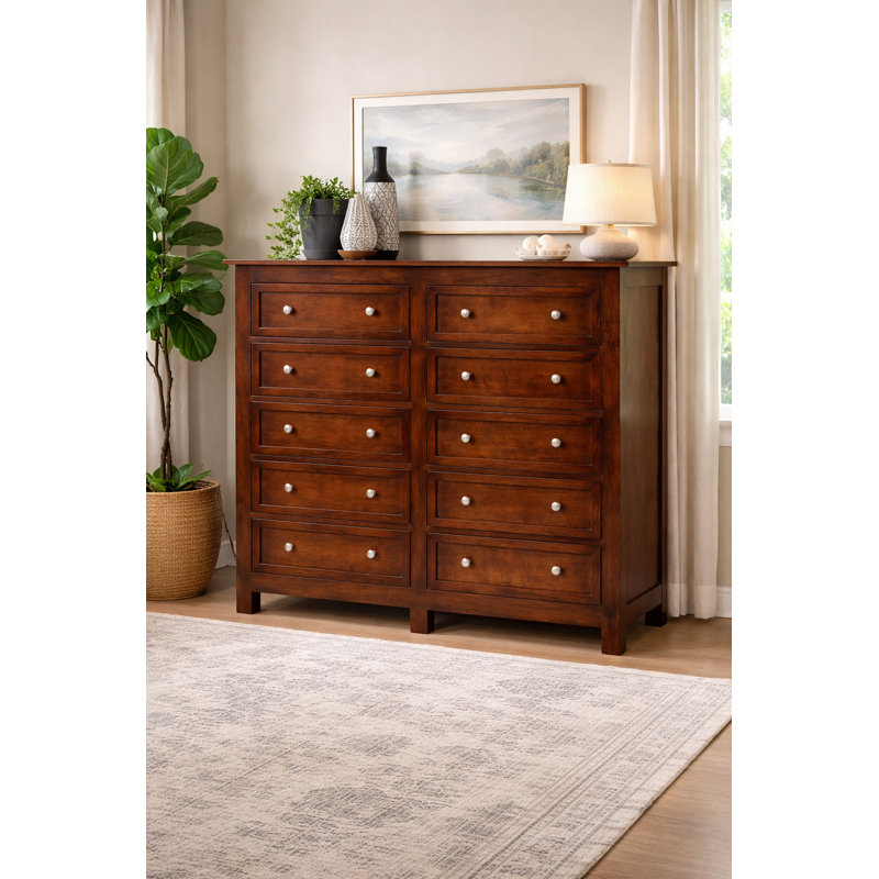 Commode 10 tiroirs Bulters Mule, Brun pâle