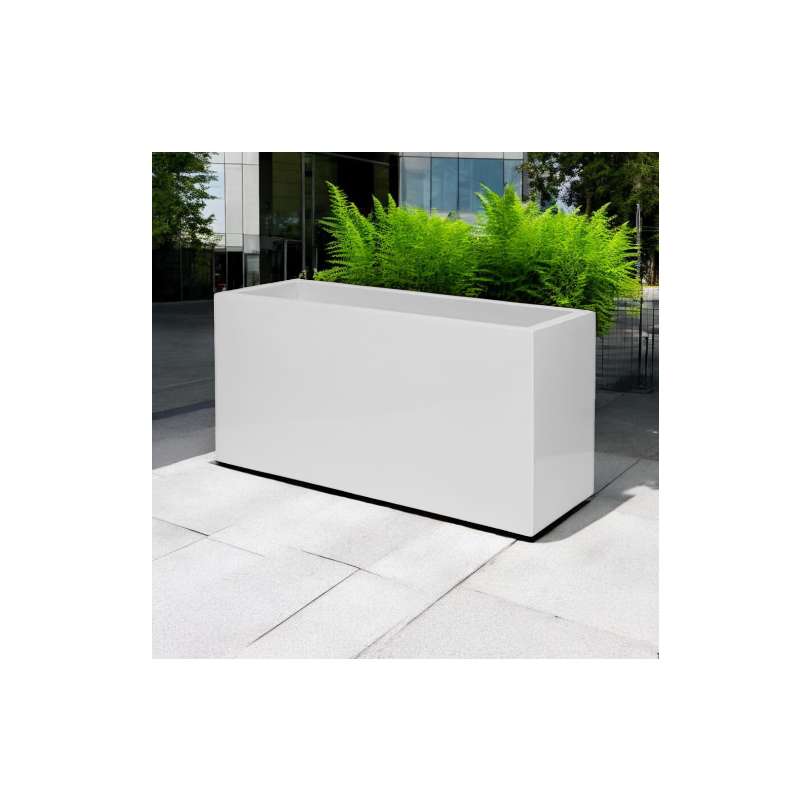 Connoisseur Handmade Planter Box, White, 30" H x 60" W x 23" D