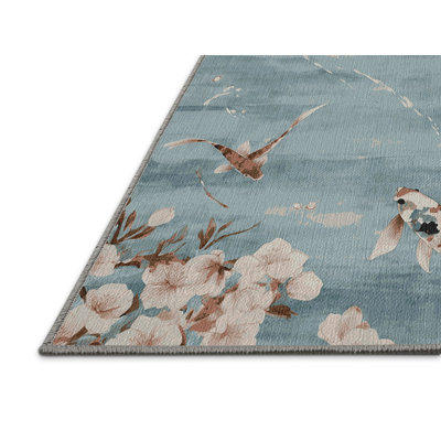 Machine Washable Gray Area Rug