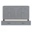 Grand lit escamotable avec grands tiroirs, gris