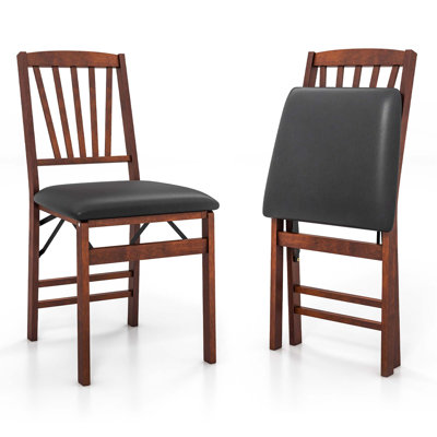 PU Padded Folding Dining Chairs Folding Chair Set