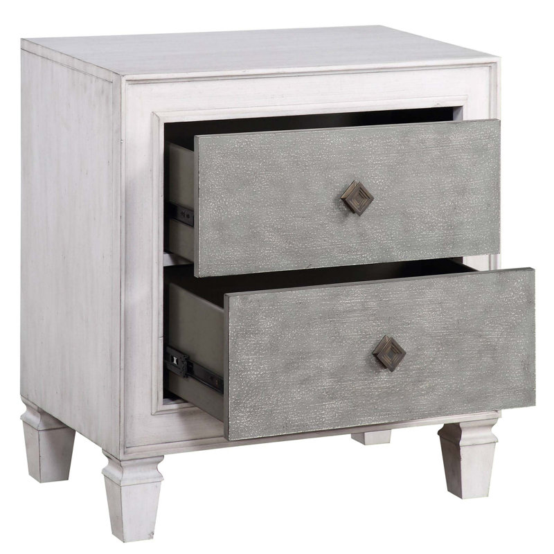 Table de chevet 2 tiroirs