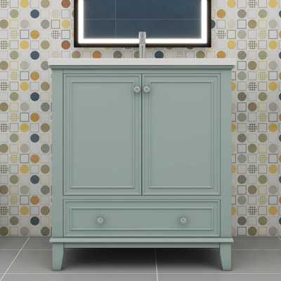 Base de meuble-lavabo polyvalent avec armoire à tiroirs et tiroir multifonctionnels de 30 pouces