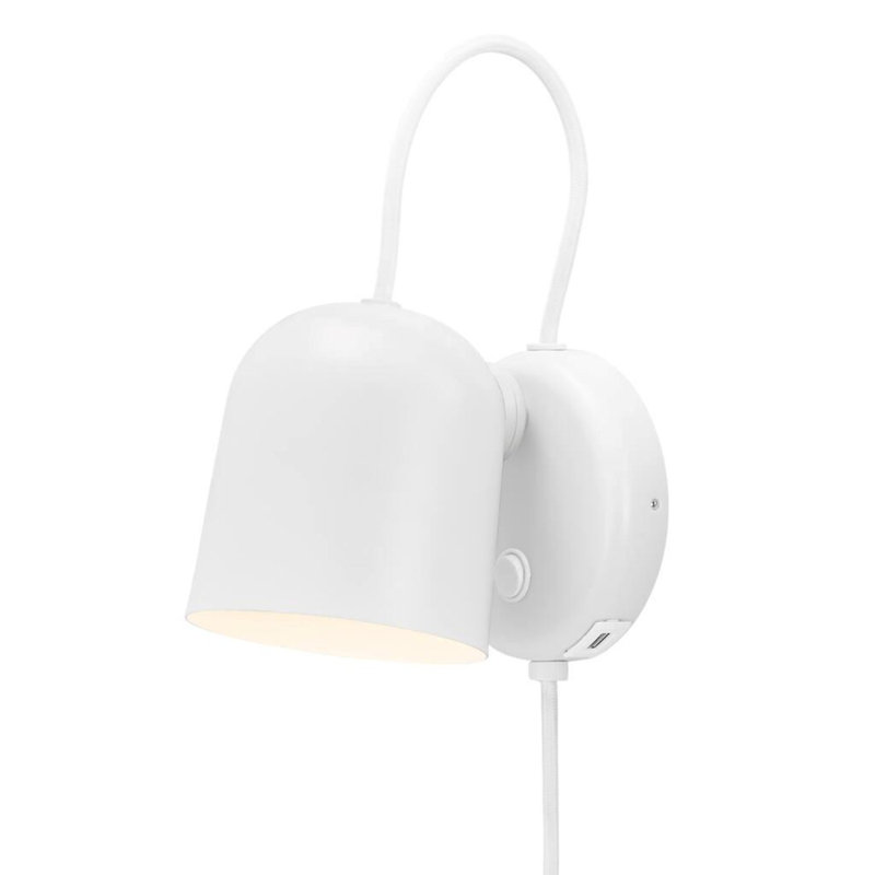 White 0cm H Outdoor Armed Sconce