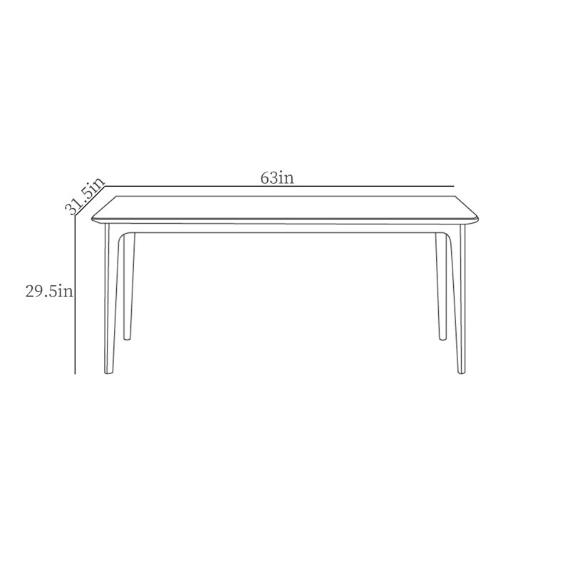 Table de salle à manger Simple Simple, H 29,5 po x L 63 po x l 31,5 po
