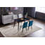 Aayesha Faux Marble Top Metal Base Dining Table-1572057537
