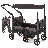 Contours Curve 360 Stroller Wagon for 2 Kids, Infant Car Seat Compatibility, Zero Turn Radius, Lightweight Foldable Push-pull Collapsible Wagon Cart for Garden, Stroller, Camping, Grocery Cart