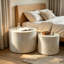 Ensemble de 2 tables basses gigognes, table d'appoint ronde en bois, table ronde décorative moderne pour petits espaces, meubles de chambre à coucher, brun-1282546989