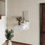 Coiffeuse flottante blanche avec miroir inclus