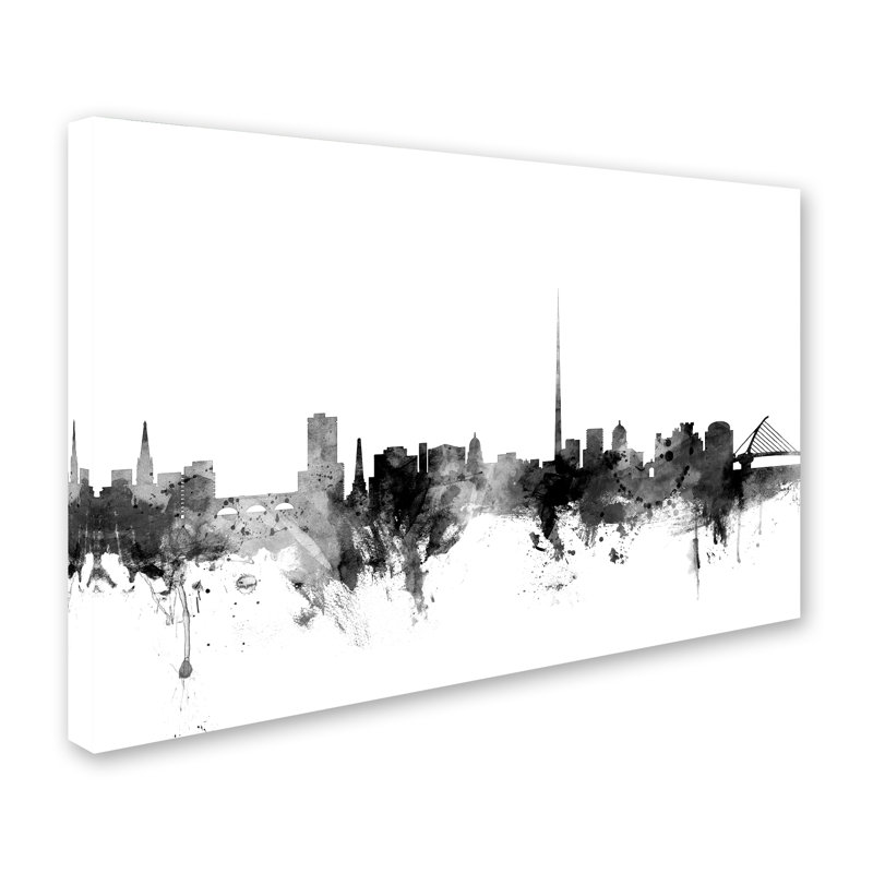 « dublin ireland horizon », impression sur toile tendue, H 22 po x l 32 po x P 2 po