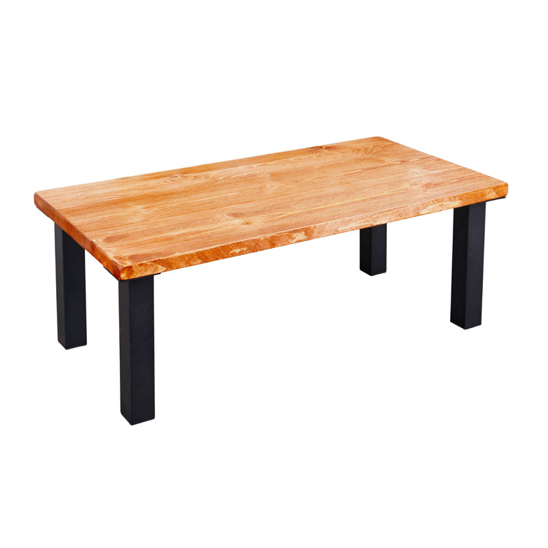 Table basse à 4 pieds Daevian, H 13,25 po x l 36 po x P 18 po, Noir Boulder