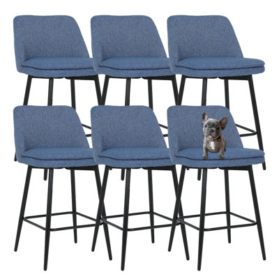 Swivel Upholstered Leather Counter Stool