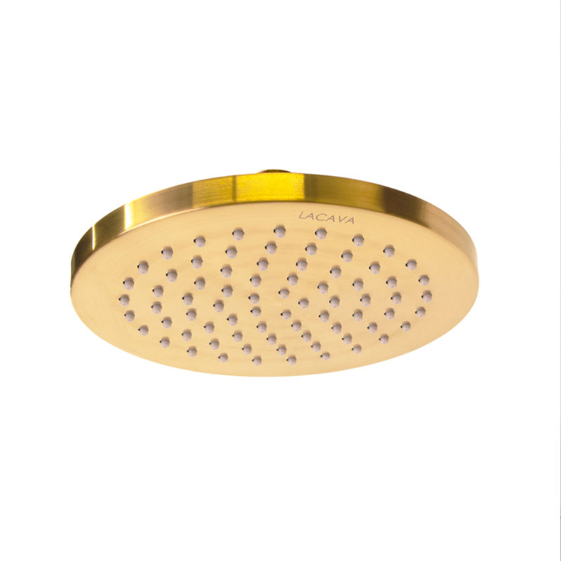 Arch Minimal Rain Fixed Shower Head, Brushed Gold