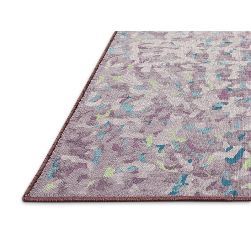 Machine Washable Beige Area Rug, Round 5'