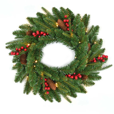 Faux PVC 21.65cm Christmas Wreath