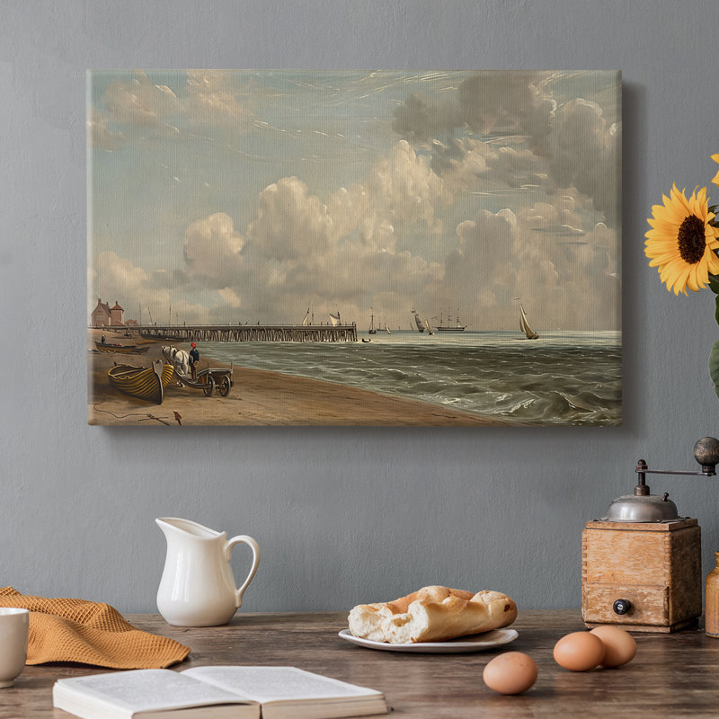 Chaîne, Brighton-John Constable-Toile tendue avec châssis-1827, 12 x 18