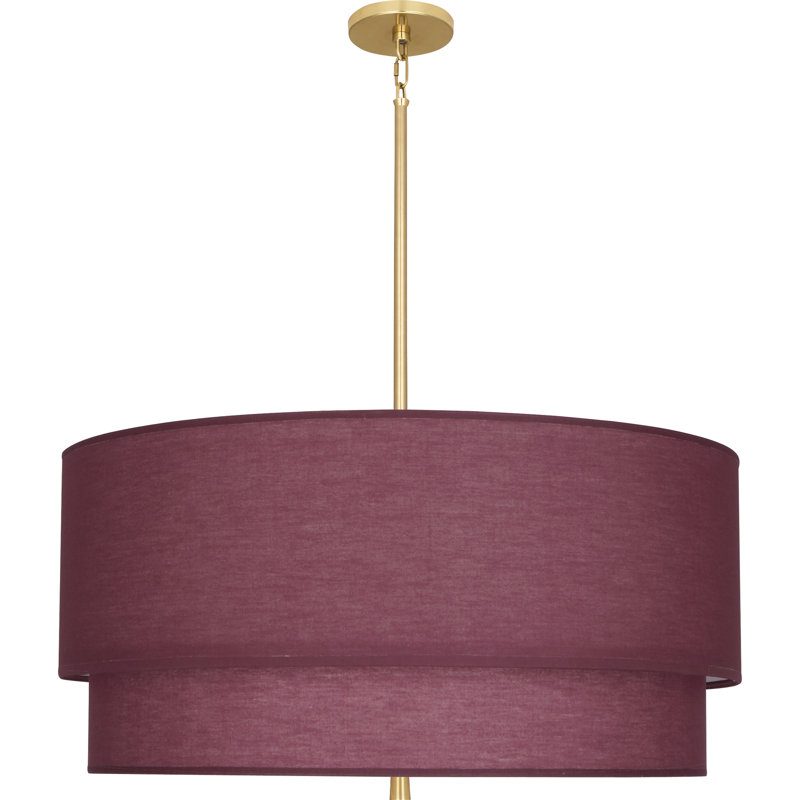 Decker 3 - Light Chandelier, Modern Brass, Vintage Wine