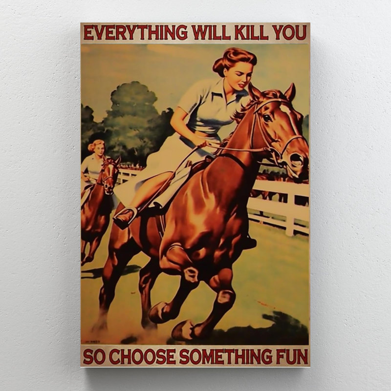 «Krisstina Horse Racing», alors choisissez quelque chose d'amusant 2, H 14 po x l 11 po x P 1,25 po