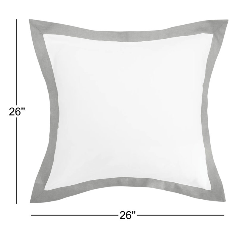Farmborough Cotton Blend Sham, Dove, Euro