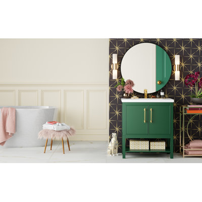 Sabine Metal Round Wall Mirror