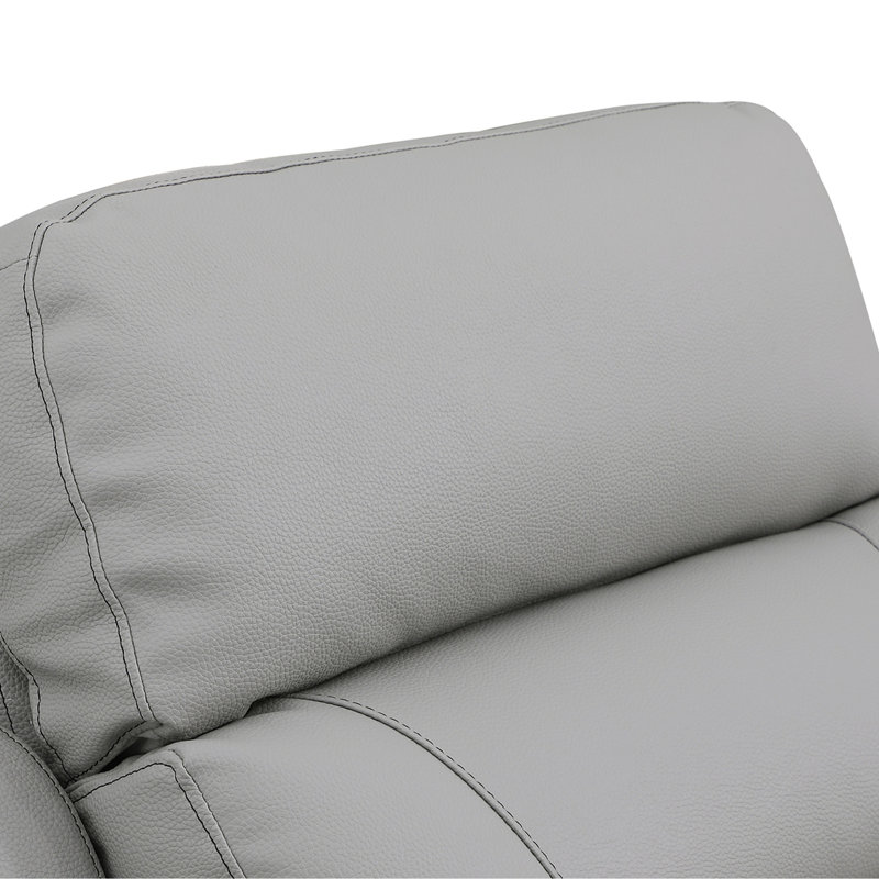 Fauteuil inclinable moderne en cuir Air, Gris