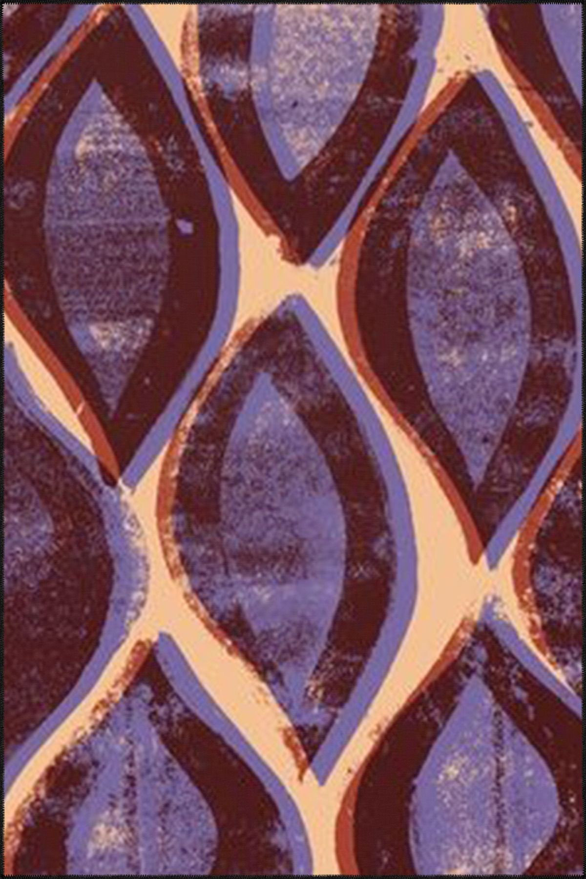 Orren Ellis Purple Modern Patterned Decorative Washable Rug | Wayfair