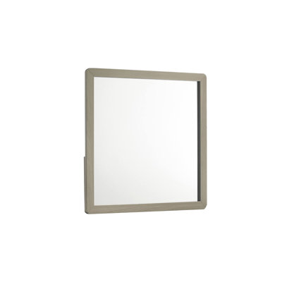 39.9"W Contemporary Mirror W/ LED, Gray