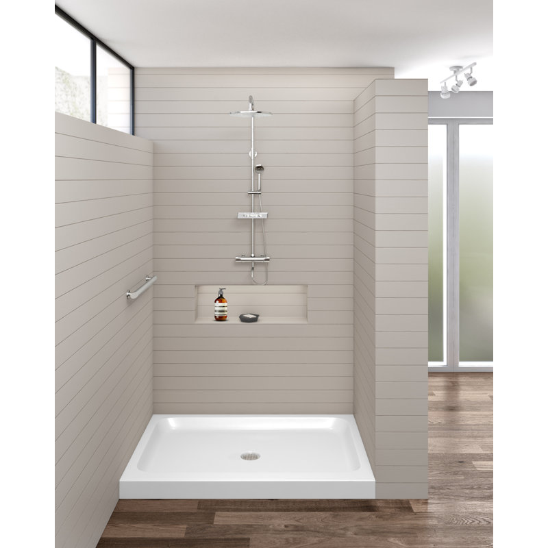 60" W x 30" D Single Shower Base, Center