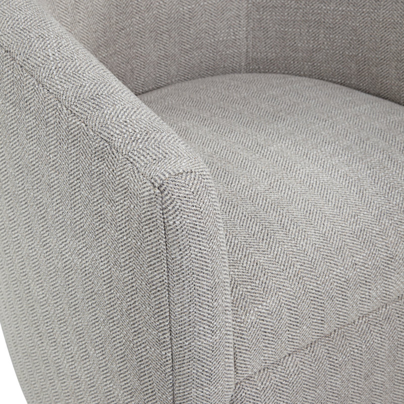 Fauteuil demi-tonneau pivotant Lainey, Beige