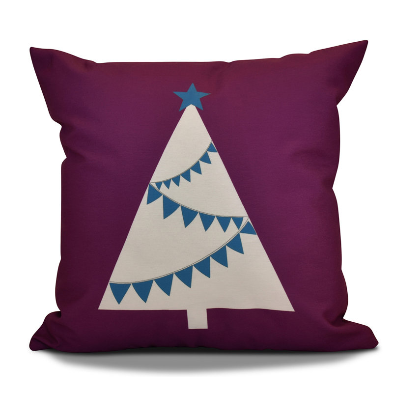 Housse de coussin d'extérieur carrée Jump for Joy, H 20 po x l 20 po, Mauve