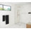 Venus 34 in. x 86.75 in. Fully Frameless Arched Single Fixed Shower Panel