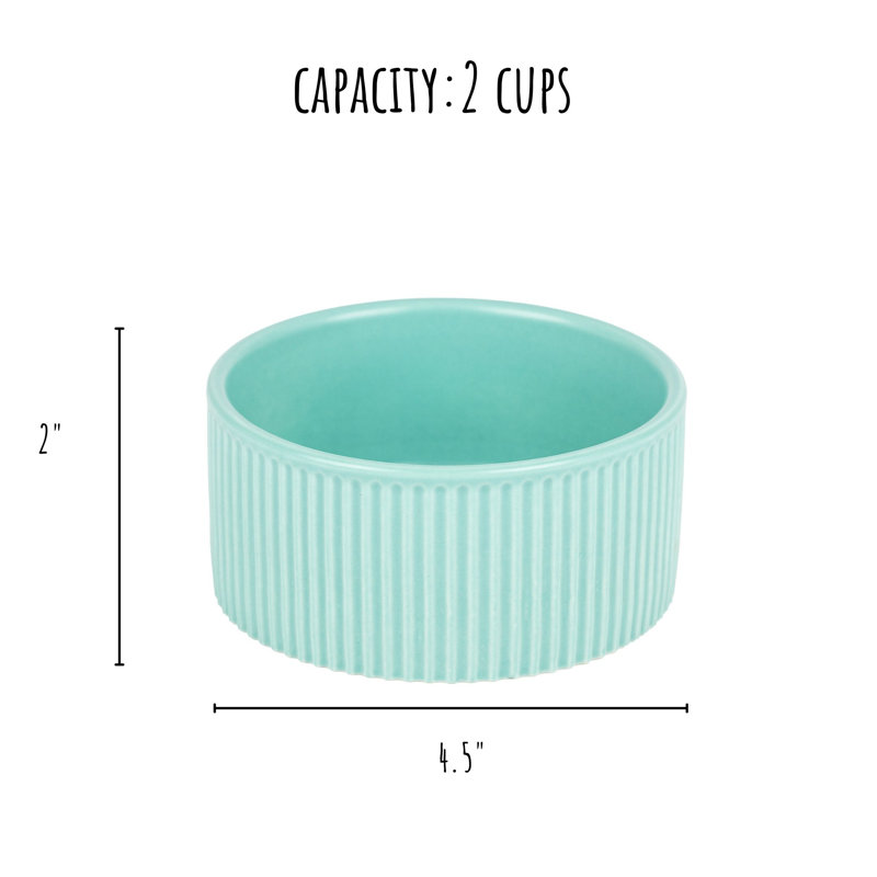 Ensemble de bols pour animaux Jardin, Bleu, 2"