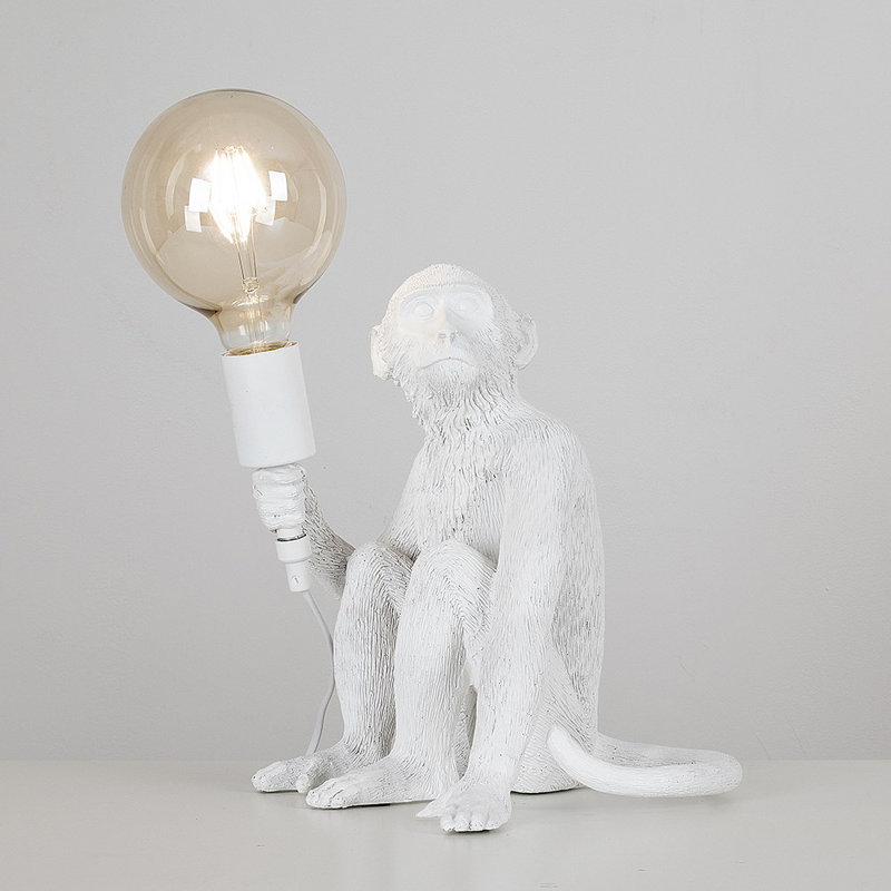 Priscila Plastic Novelty Table Lamp, White