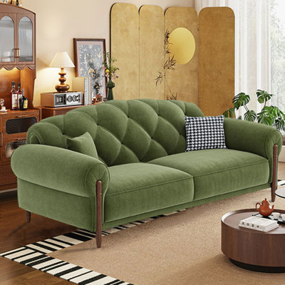 Causeuse-coussin en polyester vert standard