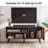 Mid-Century Modern TV Stand with Adjustable Shelves, Entertainment Center with Storage Cabinets, Wooden TV Console for Living Room and Bedroom-187453456