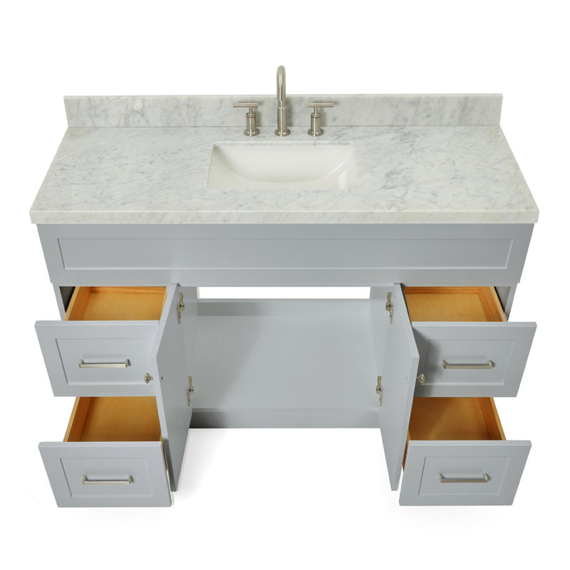 Ensemble de meuble-lavabo simple 55 po Hamlet, Gris