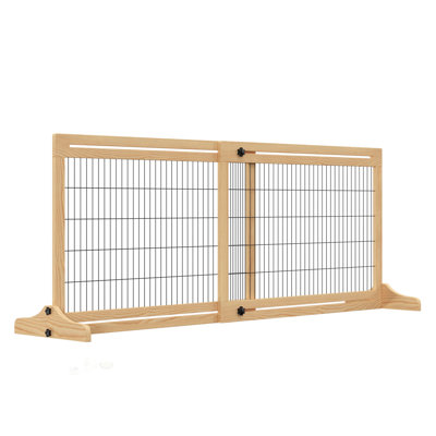 Barrière pour animaux très large, autoportante, réglable en longueur, durable et stable pour les petits et moyens animaux de compagnie