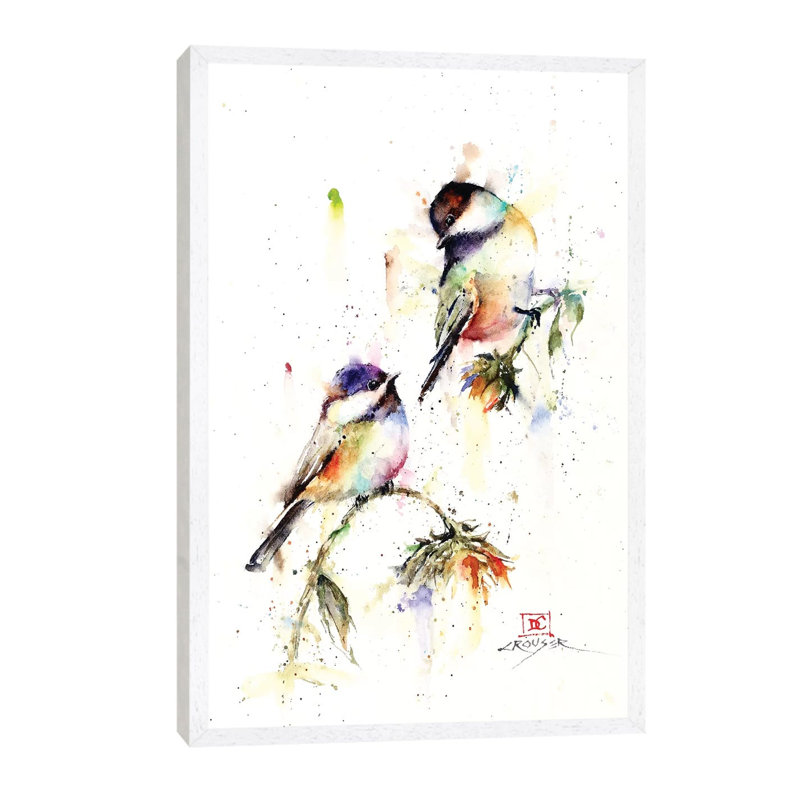 Dropping In by Dean Crouser - Floater Frame Painting on Canvas, White