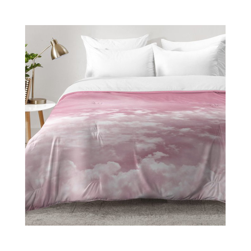 Ensemble d'édredon à travers des lunettes de couleur rose, Édredon double / grand + 2 taies décoratives sta