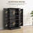 41" Kitchen Pantry Storage Cabinet, Freestanding Kitchen Cabinet With 12 Door Shelves, Double Doors, 5-Tier Shelving And Adjustable Shelves, Black-1145206122