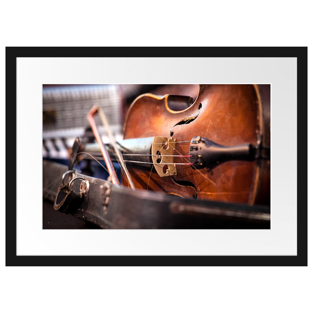 Gerahmtes Poster Alte Violine