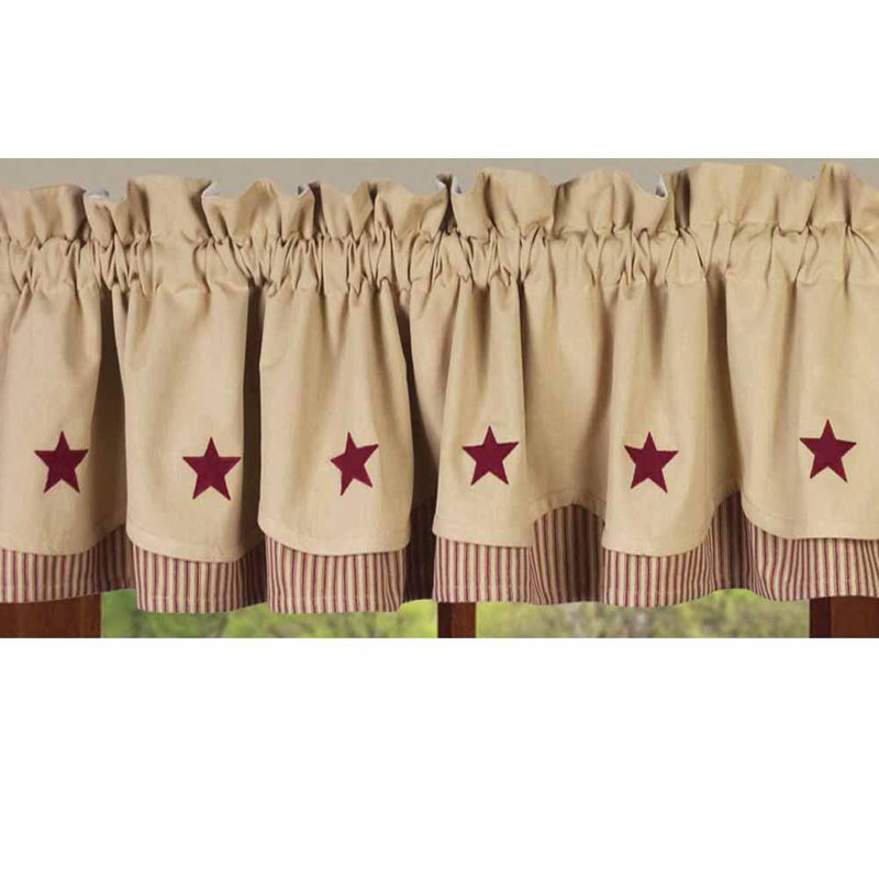 Fairfield 72" Window Valance, Barn Red